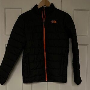 The North Face Quilted Jacket in Black and Orange